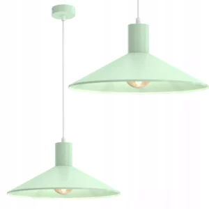 LAMPA WISZĄCA SUFITOWA ZWIS METAL LED NOWOCZESNA E27 RÓŻOWA / ZIELONA / NIEBIESKA