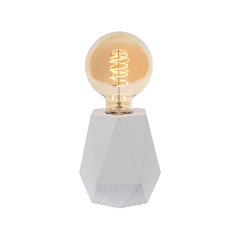 Lampa Stołowa Beton Diament Biały