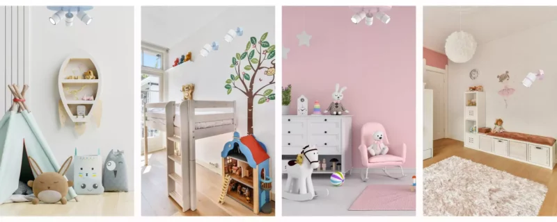 DZIECIĘCA LAMPA PLAFON SUFITOWA ŻYRANDOL LED GU10 1-PKT 3-PKT NIEBIESKA / RÓŻOWA / ZIELONA