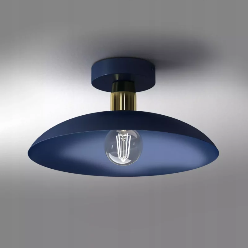 PLAFON LAMPA SUFITOWA ŻYRANDOL LOFT LED BEŻ GOLD E27 DUŻY KLOSZ KOLORY