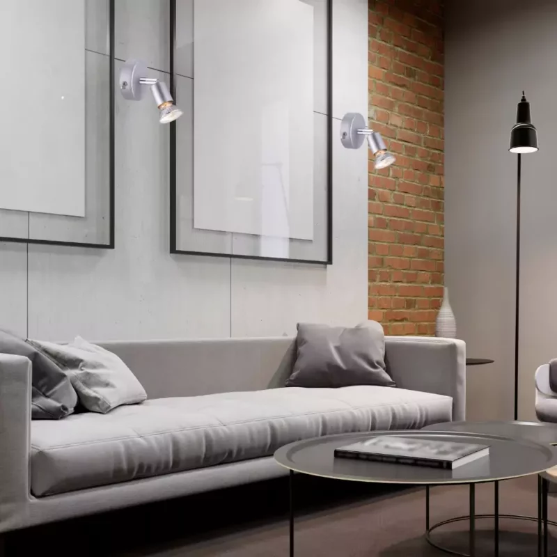 LAMPKA SPOT LIGHT KINKIET REFLEKTOR GU10 SREBRO