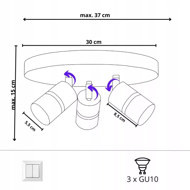 LAMPA ŚCIENNA ŻYRANDOL PLAFON PIŁKA NOŻNA LED BOY CHŁOPAK SPOT LED KOLORY