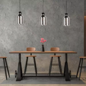 LAMPA WISZĄCA NAD WYSPĘ ŻYRANDOL SZKŁO KLOSZ LOFT REGULACJA
