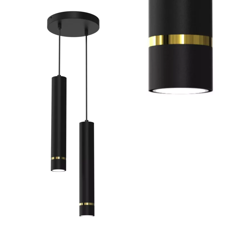 LAMPA WISZĄCA SUFITOWA TUBA ZWIS METAL GU10 LED SOPEL 1-pkt 2-pkt 3-pkt WARIANTY