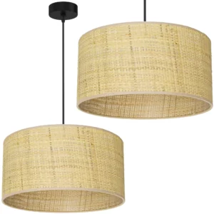 LAMPA WISZĄCA 1PŁ SUFITOWA ABAŻUR RATAN RATTAN LED WARIANTY 15 CM 20 CM 30 CM 40 CM