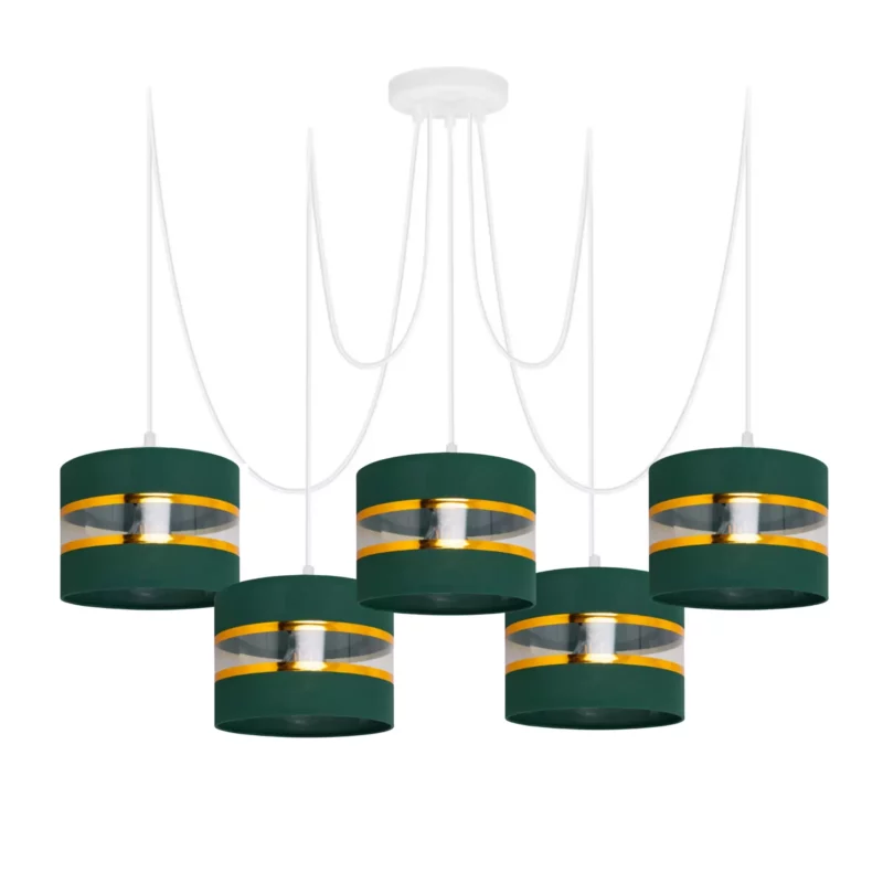 NOWOCZESNA LAMPA SUFITOWA WISZĄCA SPIDER GOLD