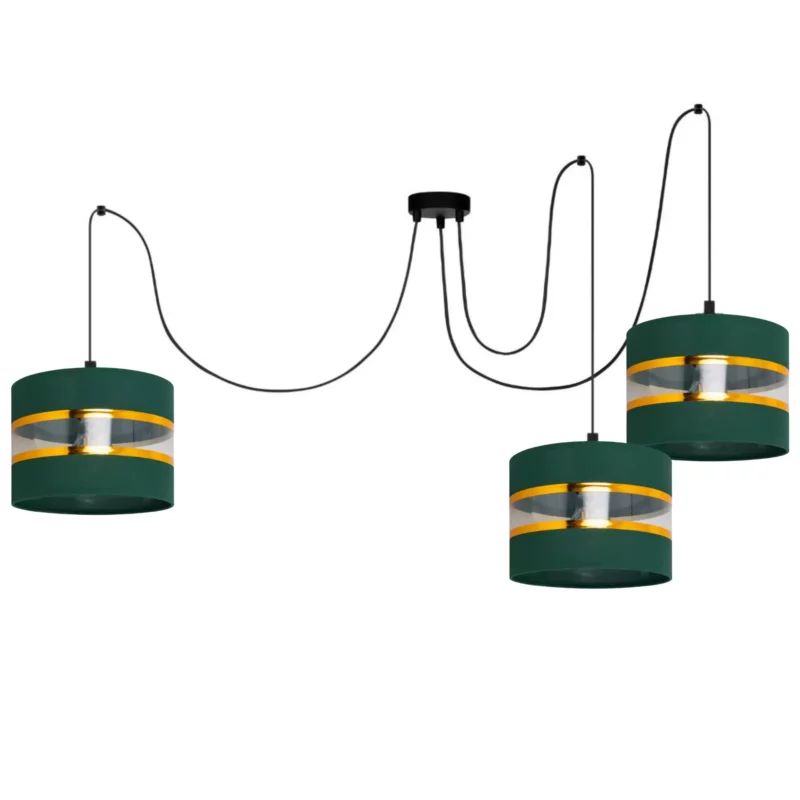 NOWOCZESNA LAMPA SUFITOWA WISZĄCA SPIDER GOLD