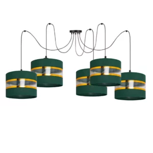 NOWOCZESNA LAMPA SUFITOWA WISZĄCA SPIDER GOLD