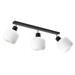 30 LAMPA SUFITOWA PLAFON SUFITOWY KLOSZ SZKLANY RYFLOWANY BECZKA PRĄŻKI E27 CHROM