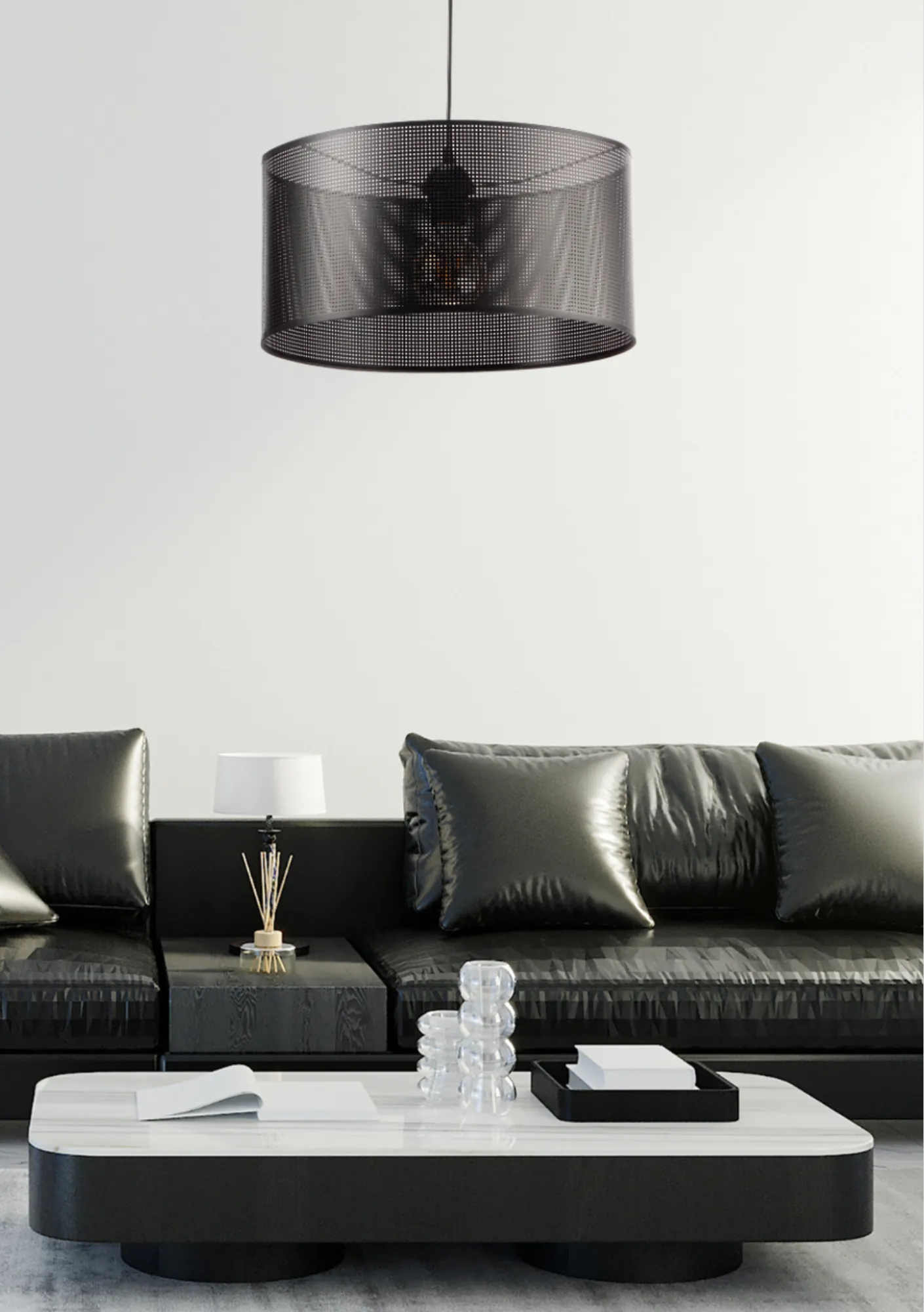 LAMPA SUFITOWA WISZĄCA ABAŻUR Z DZIURKAMI