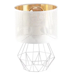 lampa-z-abazurem-mesh LAMPKA NOCNA STOŁOWA AŻUROWA Z DZIURKAMI ABAŻUR LED