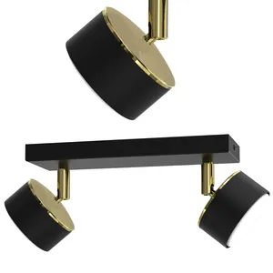 10 LAMPA DO SALONU SUFITOWA PLAFON LED LOFT GX53 ZŁOTY GOLD
