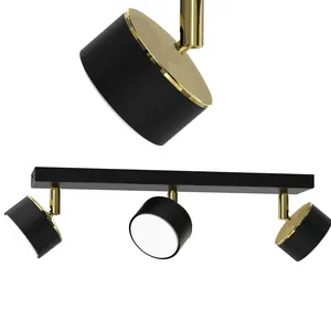 11 LAMPA DO SALONU SUFITOWA PLAFON LED LOFT GX53 ZŁOTY GOLD