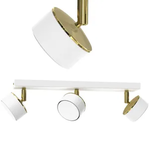 6 LAMPA DO SALONU SUFITOWA PLAFON LED LOFT GX53 ZŁOTY GOLD