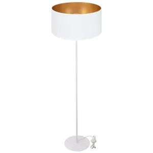 NOWOCZESNA LAMPA STOJĄCA PODŁOGOWA ABAŻUR WALEC