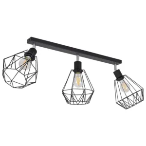 ML039 CZARNY LOFT LAMPA WISZĄCA SUFITOWA METAL PLAFON DESIGN