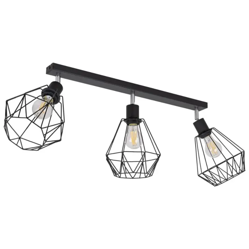 ML039 CZARNY LOFT LAMPA WISZĄCA SUFITOWA METAL PLAFON DESIGN