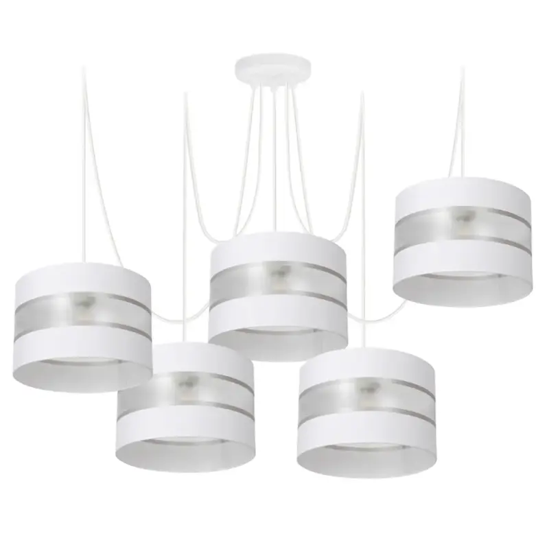 LAMPA WISZĄCA SUFITOWA SPIDER ABAŻUR PASKI 30CM